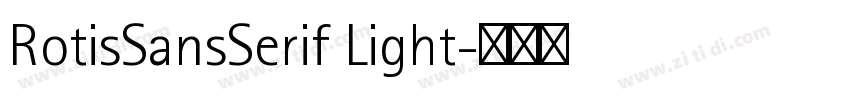 RotisSansSerif Light字体转换